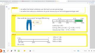 pluspunt 4 groep 8 blok 1 doel 3 procenten korting uitrekenen en oude prijs berekenen [upl. by Akimat]