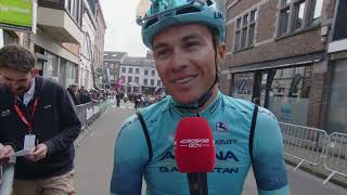 Alexey Lutsenko  Interview at the start  La Flèche Wallonne 2023 [upl. by Limhaj374]