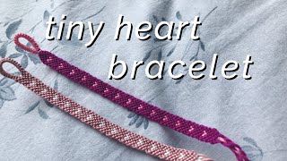 tiny heart bracelet tutorial ♡ beginner [upl. by Amak989]