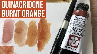 Quinacridone Burnt Orange  Daniel Smith Watercolor  The Paint Show 22 [upl. by Aicineohp127]