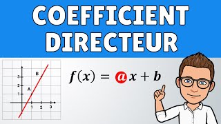 Comment calculer le COEFFICIENT DIRECTEUR dune droite   Outils mathématiques [upl. by Erbe]