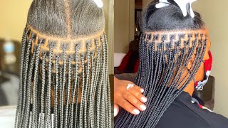 EASY BRICK LAYERYING  PARTING TUTORIAL FOR KNOTLESS BRAIDS [upl. by Anamuj]