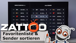 Zattoo Sender sortieren amp Favoritenliste erstellen [upl. by Benoite]