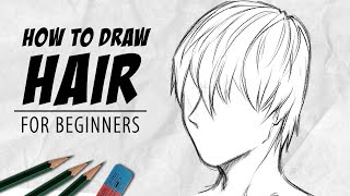 How to draw HAIR  Beginner Tutorial  DrawlikeaSir [upl. by Dar]