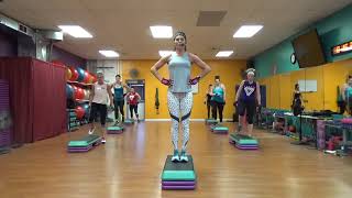 HIGH INTENSITY Step Cardio Class [upl. by Suciram]