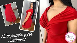 56 HERMOSO VESTIDO SIN COSTURAS MÁS FÁCIL DE LO QUE IMAGINAS 🤩 [upl. by Romalda405]