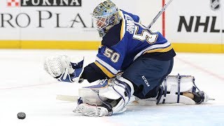 Jordan Binnington stymies Sharks with 25 saves in Game 6 [upl. by Errot]