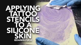 Applying Tattoo Stencils To Silicone Fake Skin [upl. by Keiko]