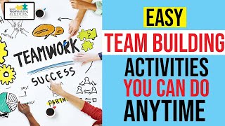 Easy TEAM BUILDING ACTIVITIES That You Can Use At Anytime INPERSON REMOTE ZOOM [upl. by Nairbo956]