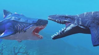 NEW MEGALODON vs MOSASAURUS  Feed and Grow Fish  Part 95  Pungence [upl. by Stamata]