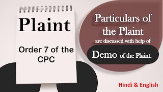 What is Plaint and its Particulars under CPC  Order 7 Rule 19  CPC [upl. by Alyel]