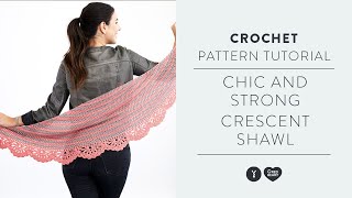 How to CROCHET a Shawl with Scalloped Edging  Tutorial by Marly Bird [upl. by Larsen]