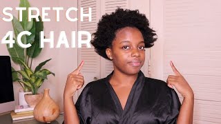 How To Heatfree Stretch 4C Natural Hair [upl. by Alvita]