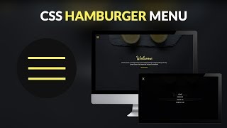 Pure CSS Hamburger Menu With Cool Overlay Animation Using HTML amp CSS [upl. by Pantin]