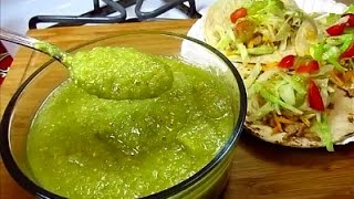 Mexican Salsa Verde  Roasted Tomatillo Salsa [upl. by Aleakim]