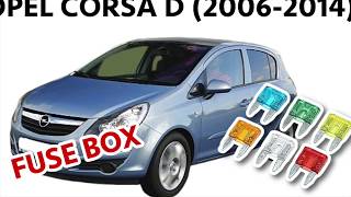 OPEL CORSA D 20062014 Fuse Box Diagram amp Location [upl. by Enoob]