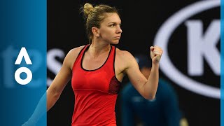 Simona Halep v Eugenie Bouchard match highlights 2R  Australian Open 2018 [upl. by Irving]