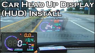 Car Head Up Display 55quot OBDII HUD  Full Review amp Install [upl. by Read]