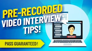 PRERECORDED VIDEO INTERVIEW TIPS Questions amp BRILLIANT ANSWERS [upl. by Ivek398]