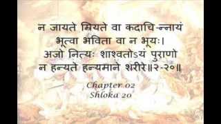 Bhagavad Gita Sanskrit recitation with Sanskrit text  Chapter 02 [upl. by Bordiuk]