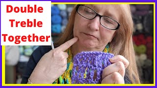 How to Crochet Double Treble 2 Together l Shorts [upl. by Nydia]