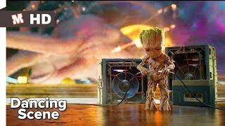 Guardians Of The Galaxy 2 Hindi Groot Dancing Scene [upl. by Verna335]