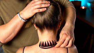 ASMR Insomnia Treatment  Nape amp Scalp Tingles Hair Sounds [upl. by Lugo]