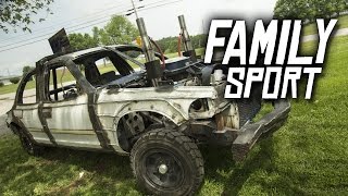 Family Sport  Logan Duvalls Demolition Derby Car [upl. by Man]