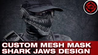 Custom Airsoft Mesh Mask Design Shark Jaws [upl. by Ytsrik]