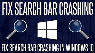 How to FIX Search Bar Crashes amp Freezes in Windows 10 Cant Type in Search Bar [upl. by Aydiv]