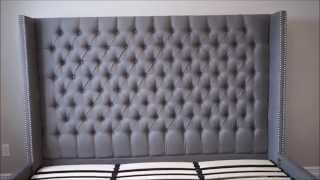 Upholstered Tufted Headboard and Bed Versailles bed  Structube [upl. by Garceau]