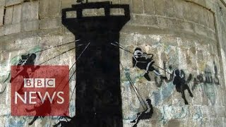 Gaza Banksy artwork for a new documentary  BBC News [upl. by Elokin]