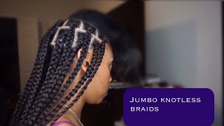 DIY Jumbo Knotless Box Braids From Start to Finish  Shaaanelle [upl. by Mort286]