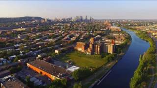 Lachine Canal at Cote St Paul  DJI Phantom [upl. by Costello]