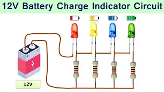 12V Battery Level Indicator Circuit [upl. by Oisacin746]