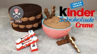 Kinder Riegel Tortencreme amp Frosting  Füllung  Schokofrosting [upl. by Catherina]