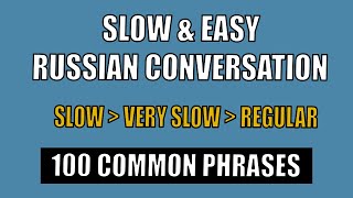 Slow and easy Russian conversation practice for beginners  Basic Russian speaking amp listening [upl. by Belloir]