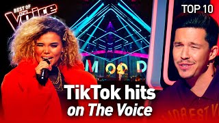 The biggest TIKTOK hit songs on The Voice  Top 10 [upl. by Kathe175]