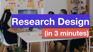 Research Design in 3 minutes [upl. by Ayikin]