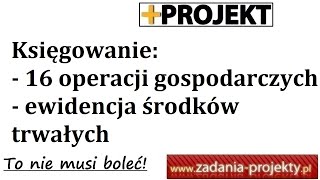 Księgowanie 16 ewidencja środków trwałych  typowe operacje gospodarcze podstawy [upl. by Sokin]