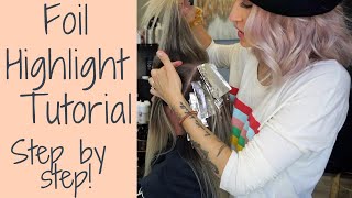 HIGHLIGHTING TUTORIAL FOIL PLACEMENT STEP BY STEP Wholy Hair [upl. by Kalil]