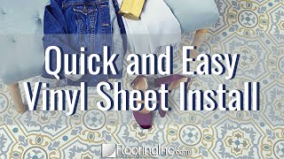 DIY Quick and Easy Vinyl Sheet Install [upl. by Reid]