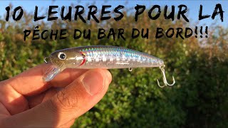 10 LEURRES pour la PÊCHE du BAR du BORD [upl. by Hairem]