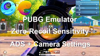 PUBG Mobile Emulator Sensitivity  No Recoil ADS Settings for Gameloop 2021 Recoil Control for M416 [upl. by Meng]