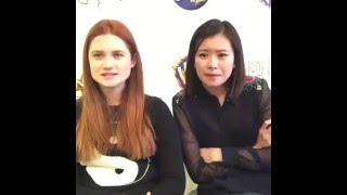 HP Celebration Bonnie Wright amp Katie Leung QampA Live [upl. by Anhpad512]