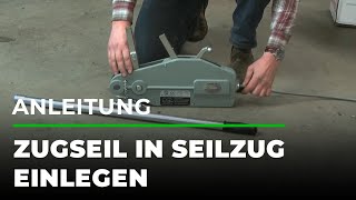 Anleitung Zugseil in Seilzug einlegen  GRUBEDE [upl. by Notyap]