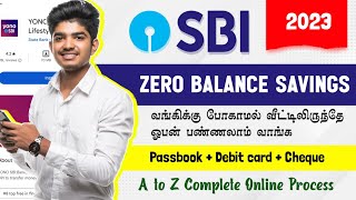 SBI Zero Balance Account Opening Online Tamil  How to Open SBI Bank Account Online [upl. by Leahcimnoj]