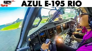 Piloting the AZUL E195 to RIO  Cockpit Views [upl. by Didier]