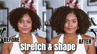 How To Stretch amp Shape Your WashNGo 2 Ways  Natural Hair [upl. by Esille]