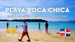 Boca Chica Beach Santo Domingo  Dominican Republic 4k Walking Tour [upl. by Sliwa]